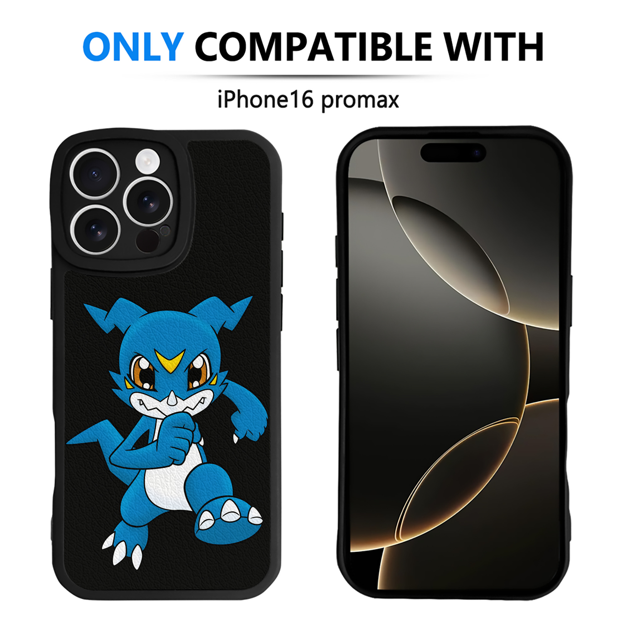 （画像用） Digimon デジタルモンスター/デジモン 【iPhone 16シリーズ対応】シリコンスマホケース（レザー調） 材質：シリコン